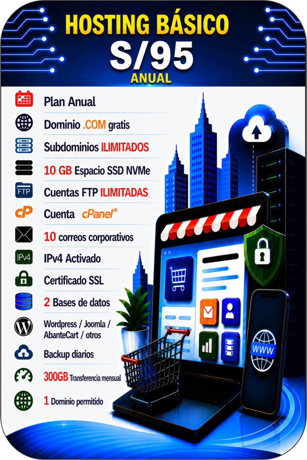 Hosting estable, seguro y preparado para crecer