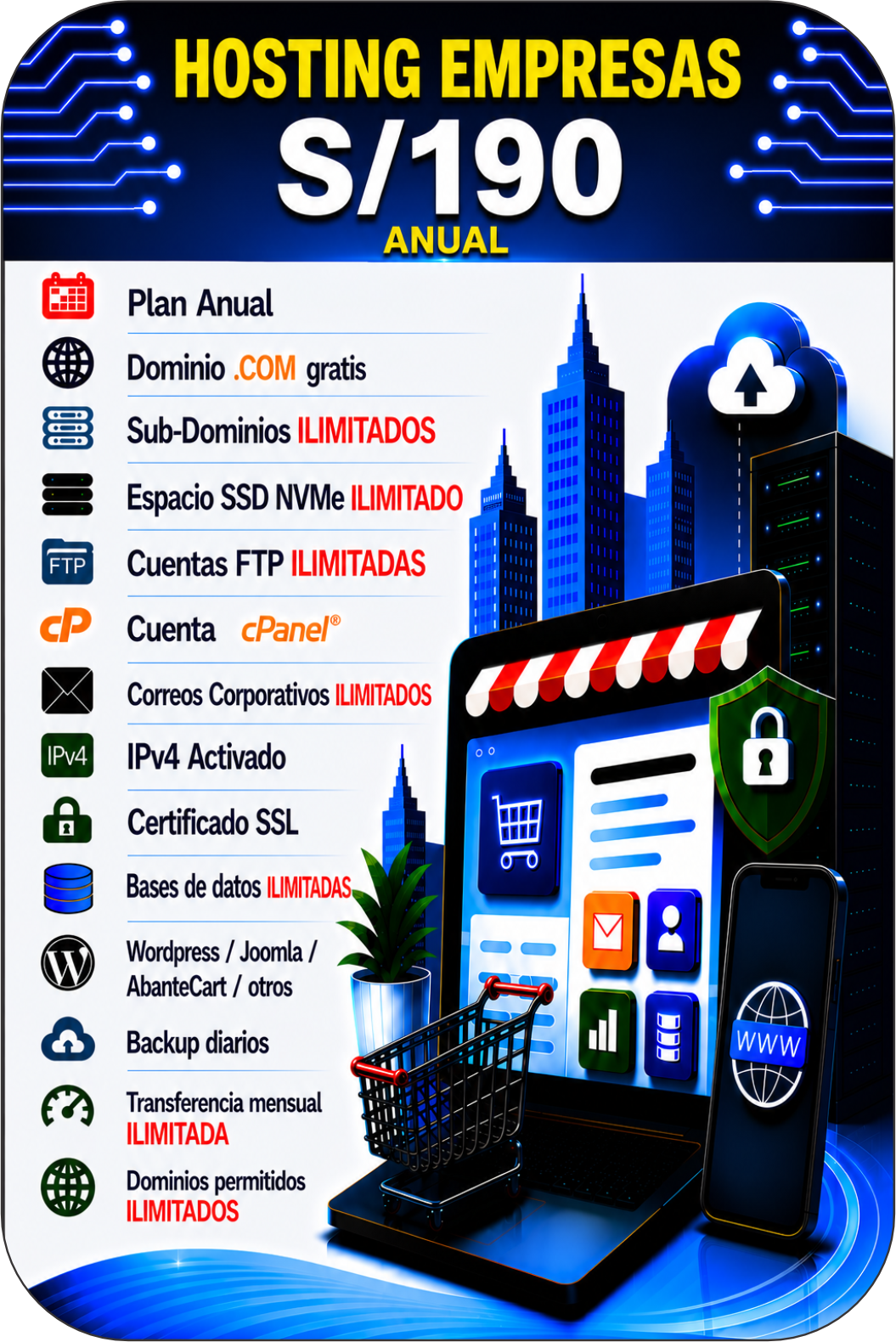 Hosting estable, seguro y preparado para crecer